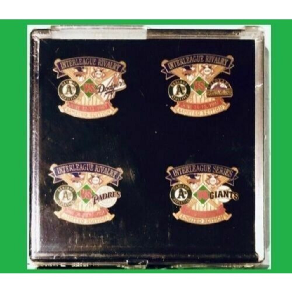 1997 OAKLAND Athletics Interleague Rivalry Series 4 Pin Set